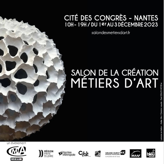 Salon de la Création Métiers d'Art à Nantes, du 1er au 3 décembre 2023