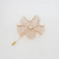 Broche Corolles Or Rose et Perle blanche