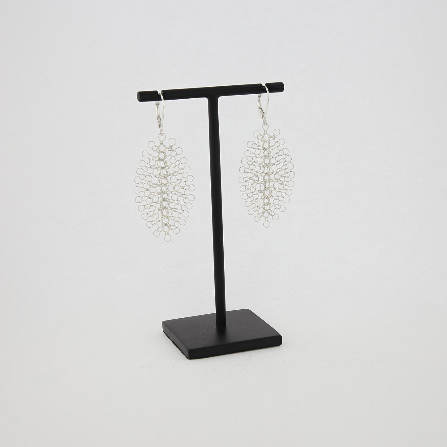 Boucles d'oreilles Feuilles Argent