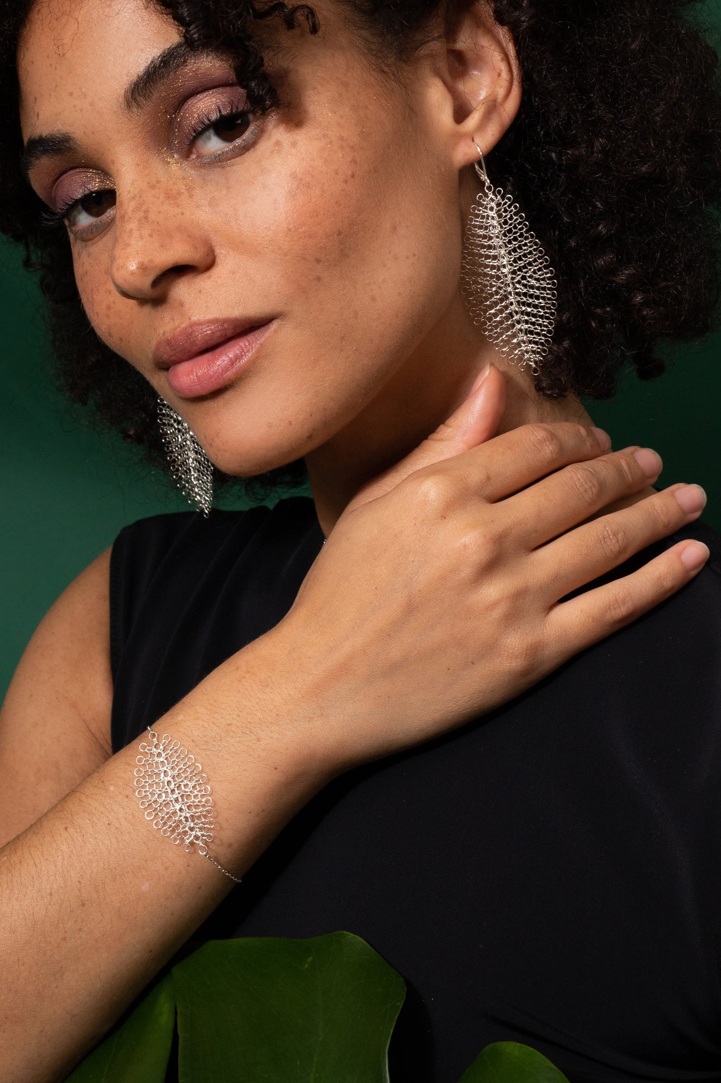 Bracelet Feuille Argent