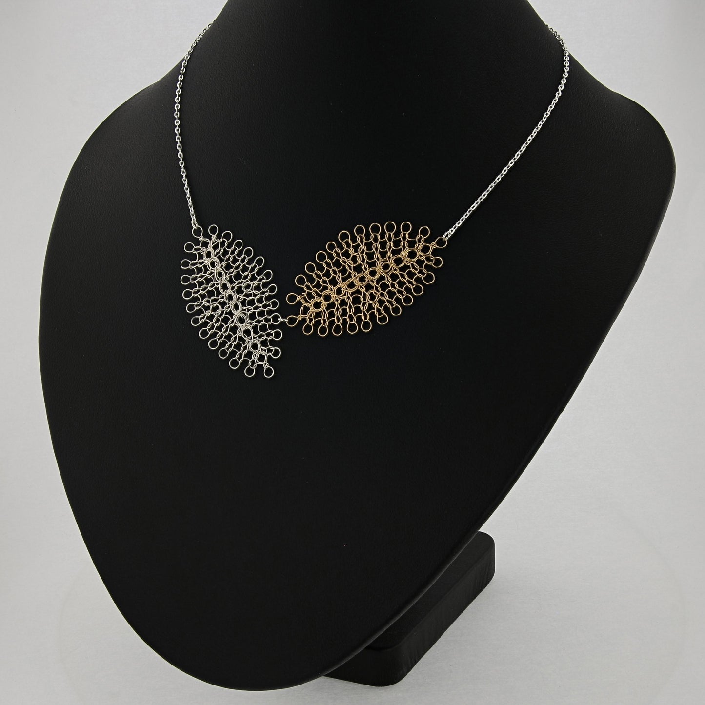 Collier Feuilles Duo Argent et Or