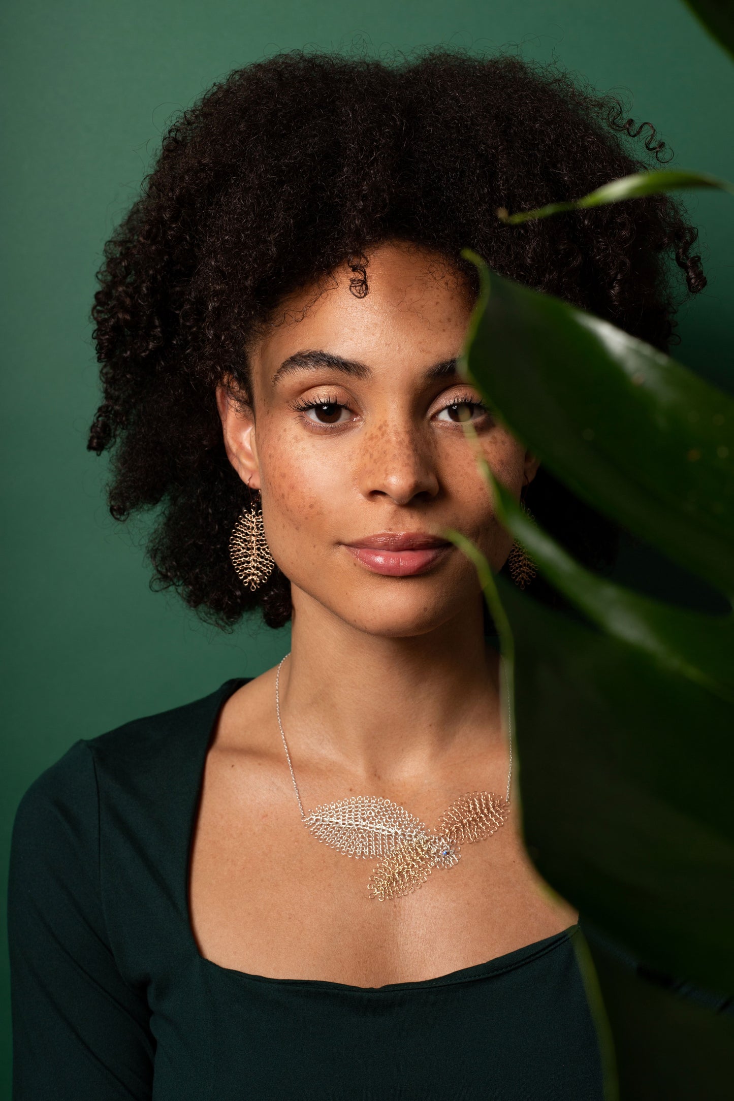 Collier Feuillage Argent, Or et Or Rose