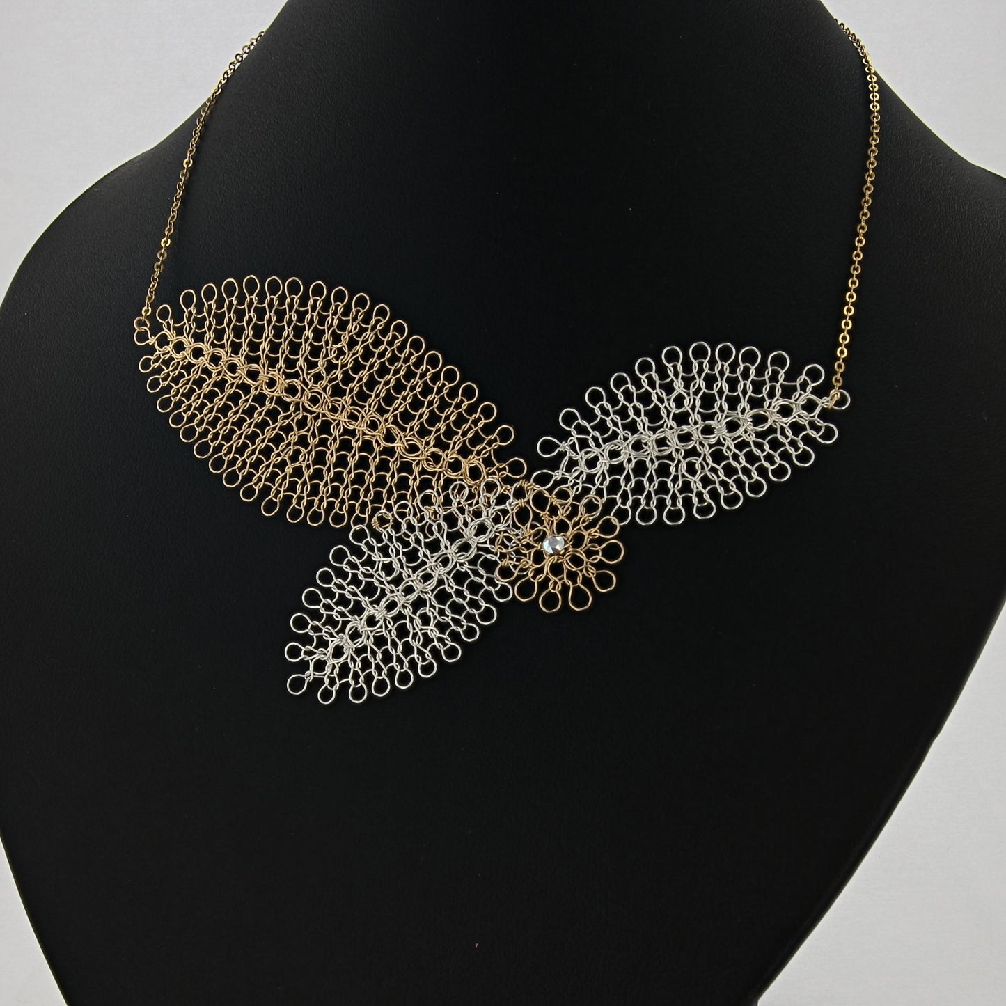 Collier Feuillage Argent et Or