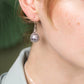 Boucles d'oreilles Gouttes Perle noire et Argent