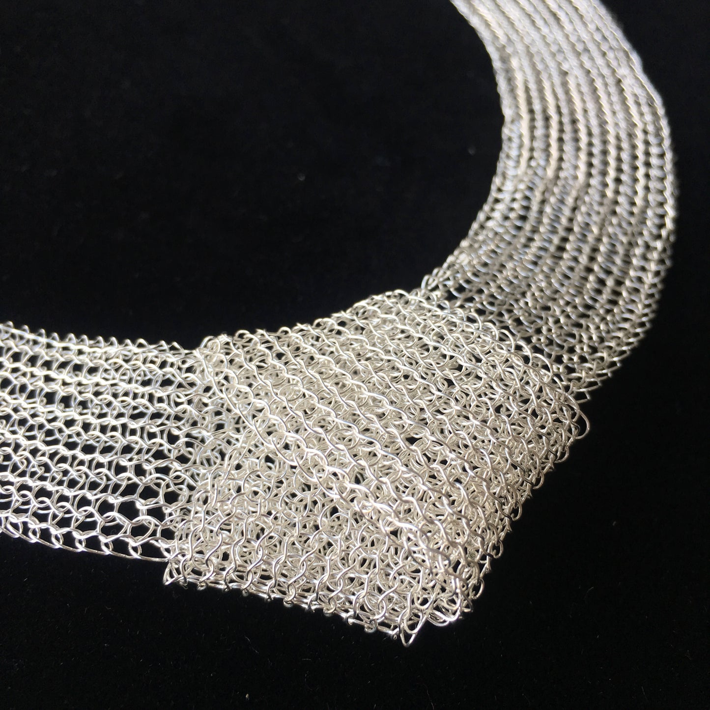 Collier Ondes Nœud Argent
