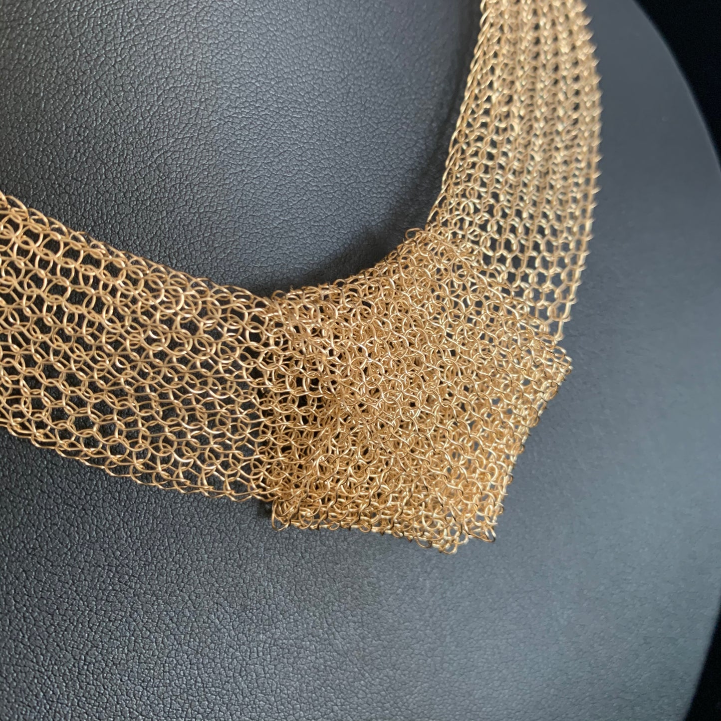 Collier Ondes Nœud Or