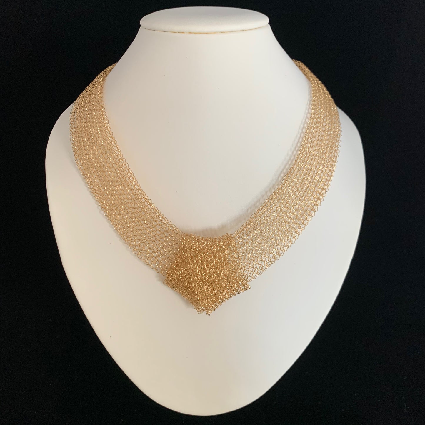 Collier Ondes Nœud Or