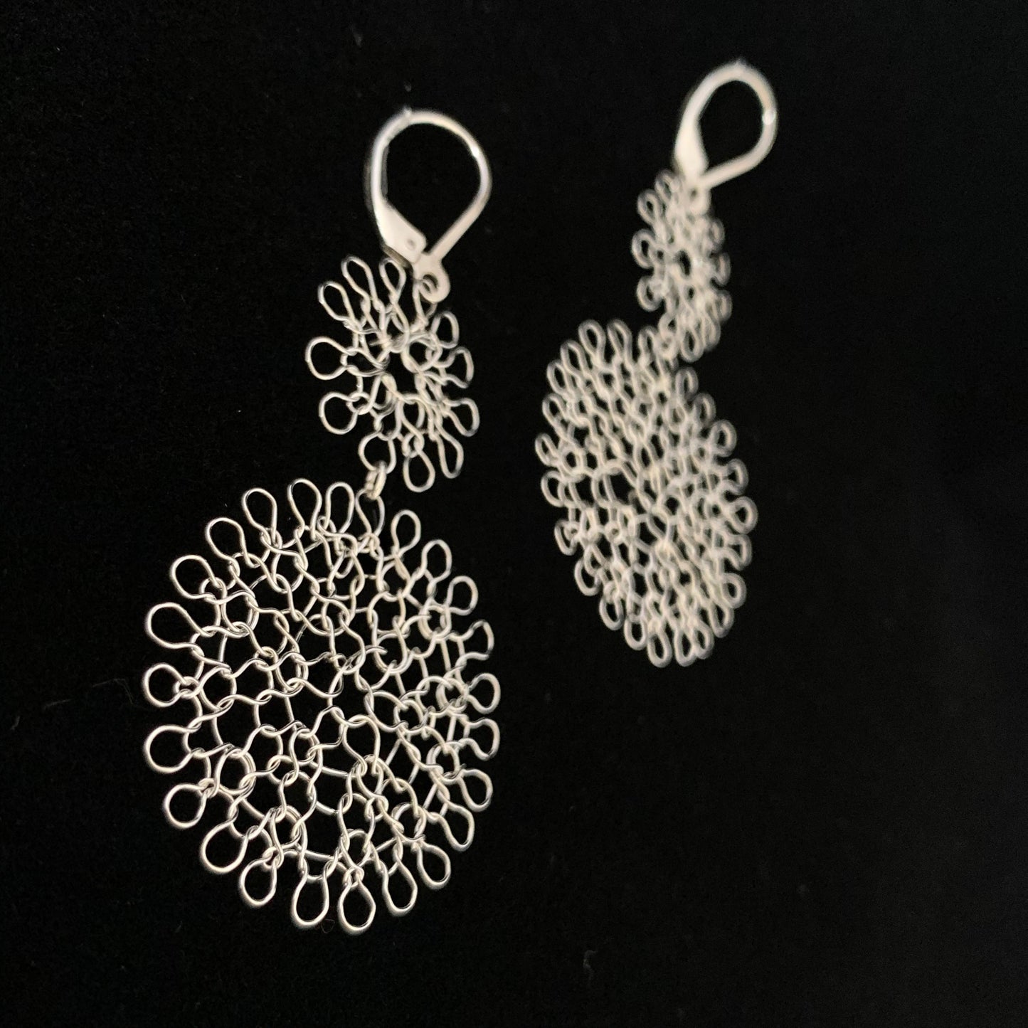 Boucles d'oreilles Rosaces Duo Argent