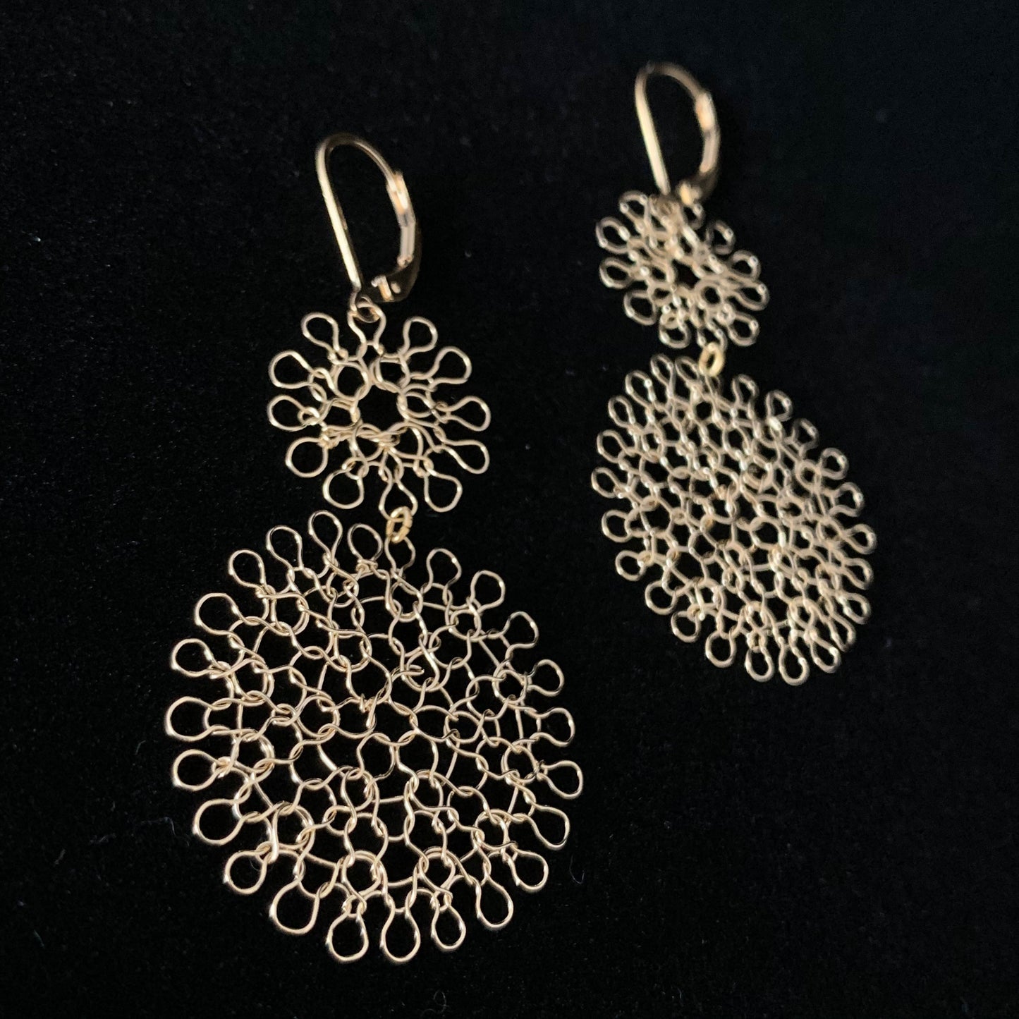 Boucles d'oreilles Rosaces Duo Or