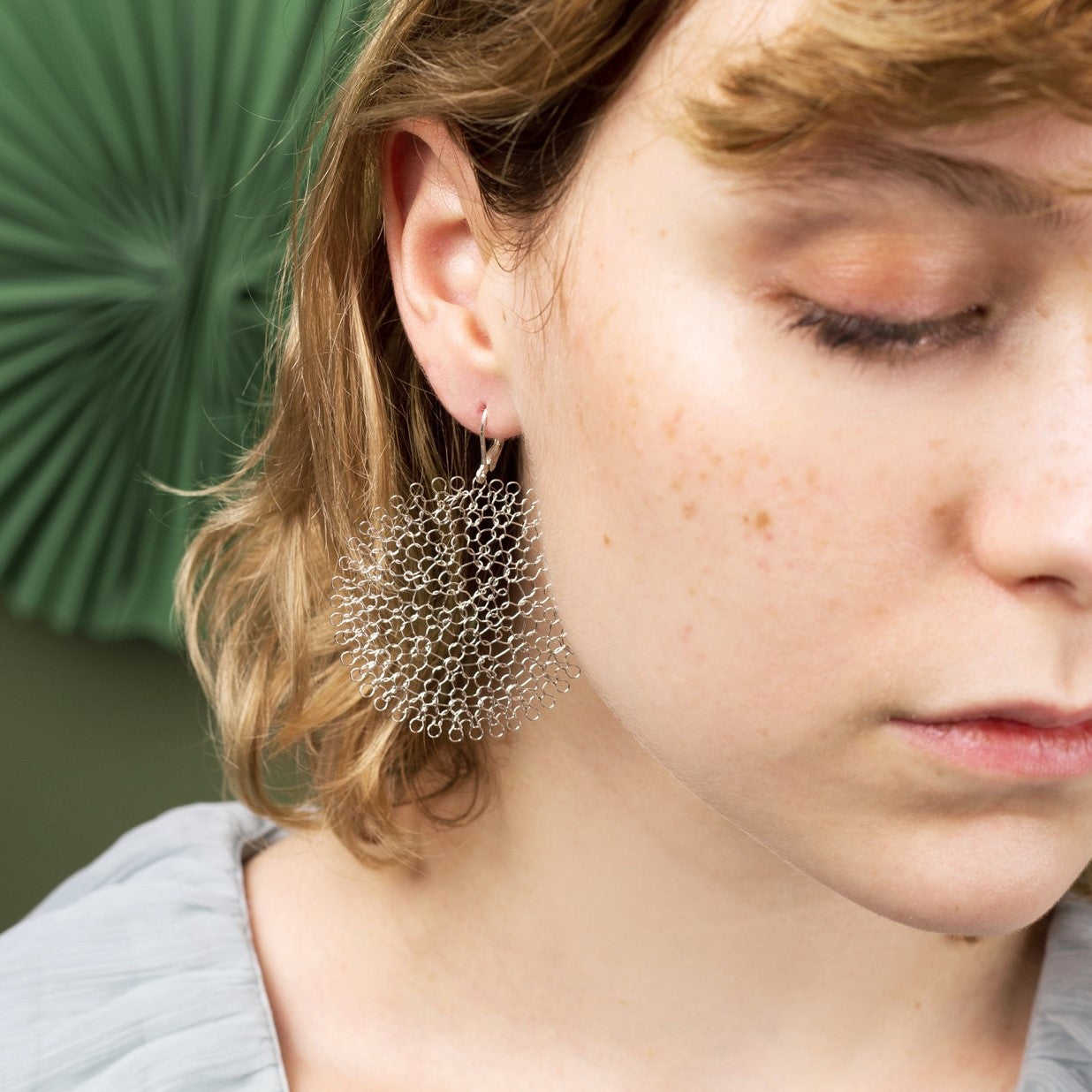 Boucles d'oreilles Rosaces Argent, Grand format