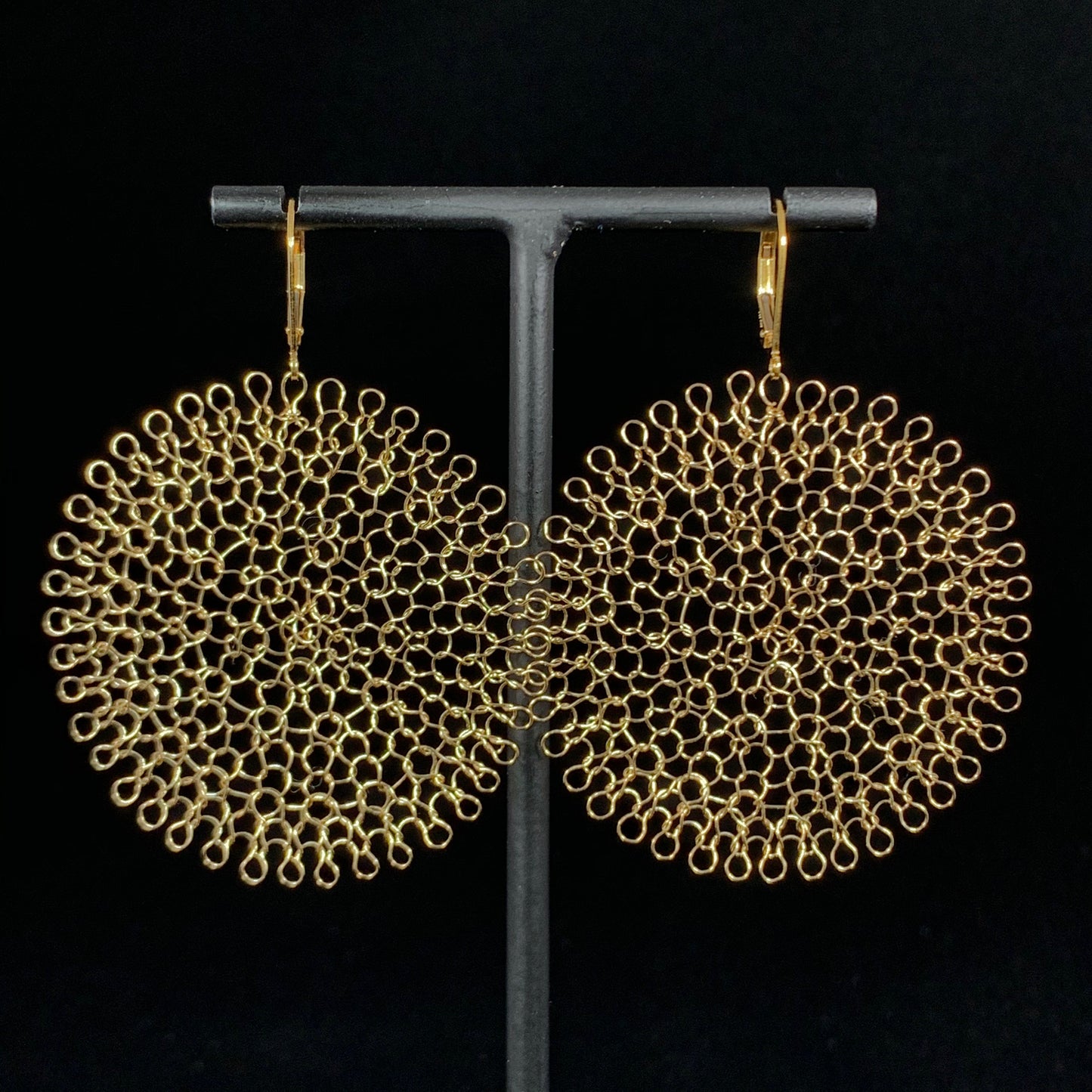 Boucles d'oreilles Rosaces Or, Grand format