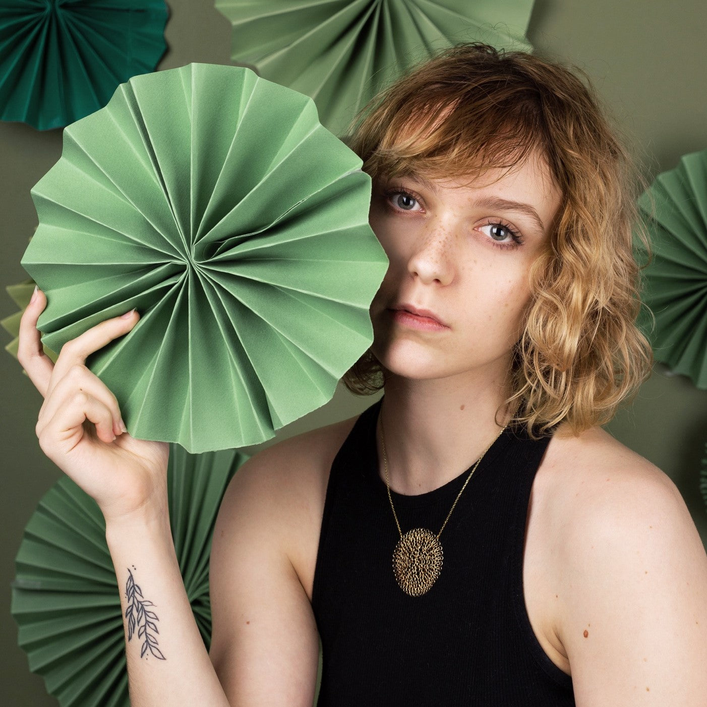 Collier Pendentif Rosace Or, Grand format