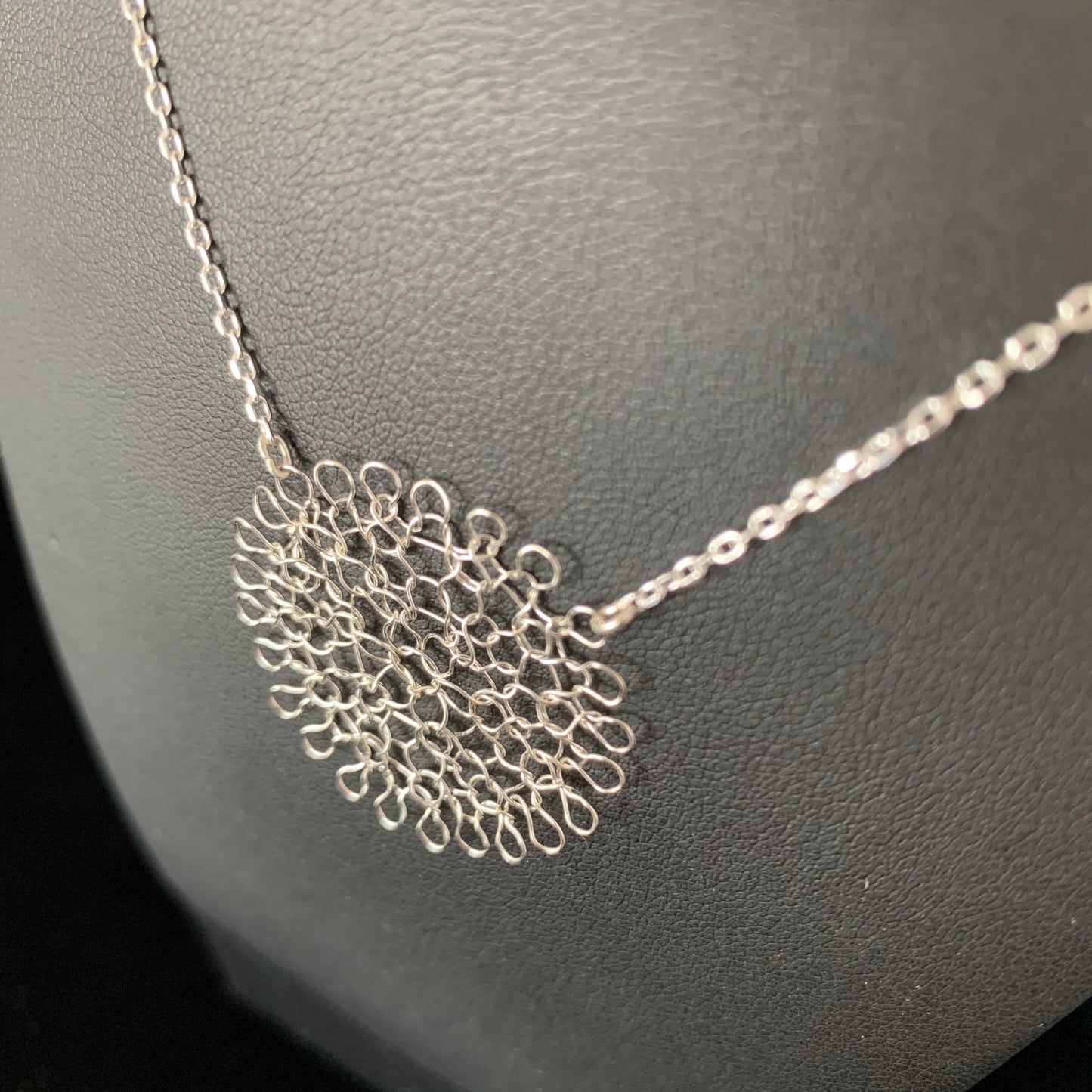 Collier Pendentif Rosace Argent