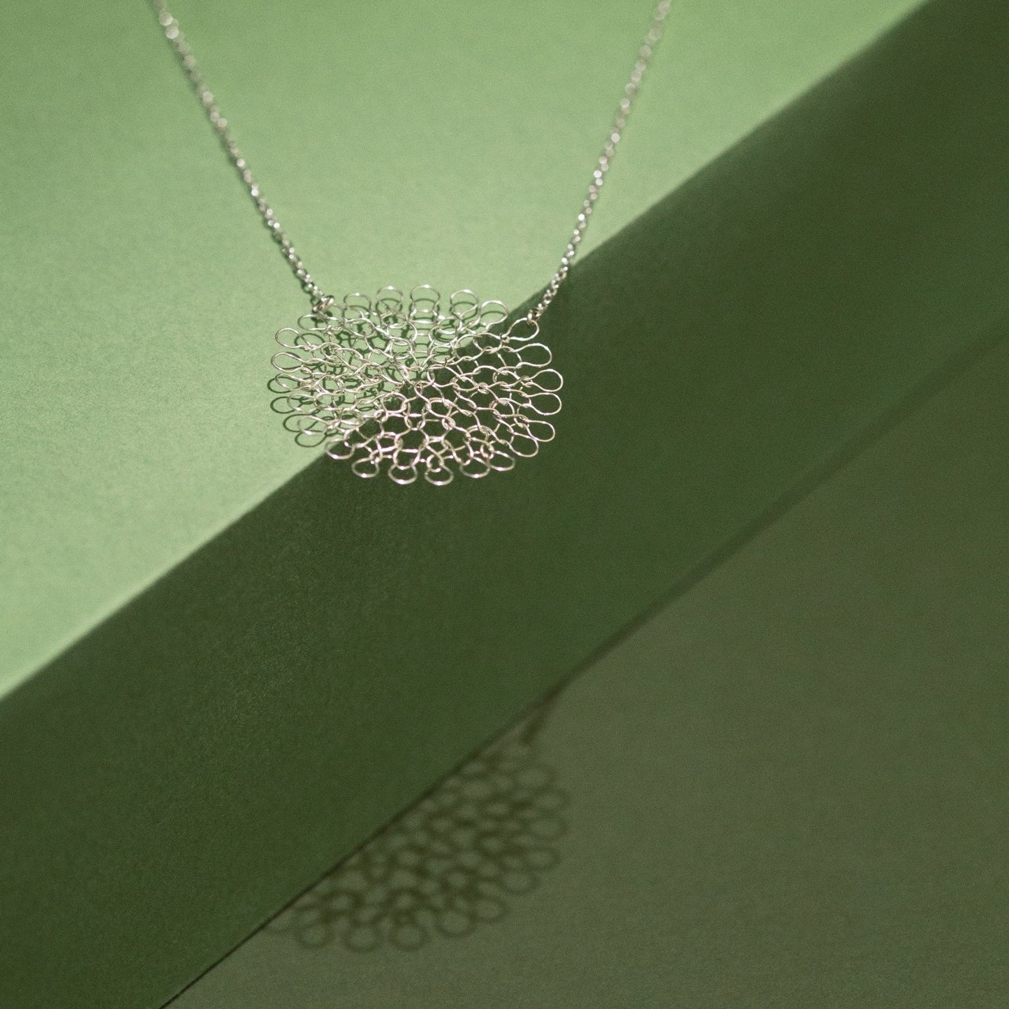 Collier Pendentif Rosace Argent