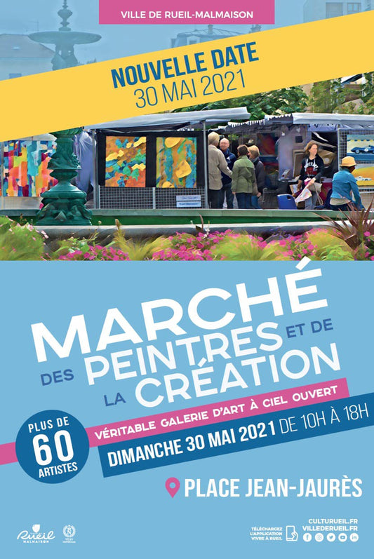 Marché des Peintres et de la Création, reporté au dimanche 30 mai 2021 à Rueil-Malmaison