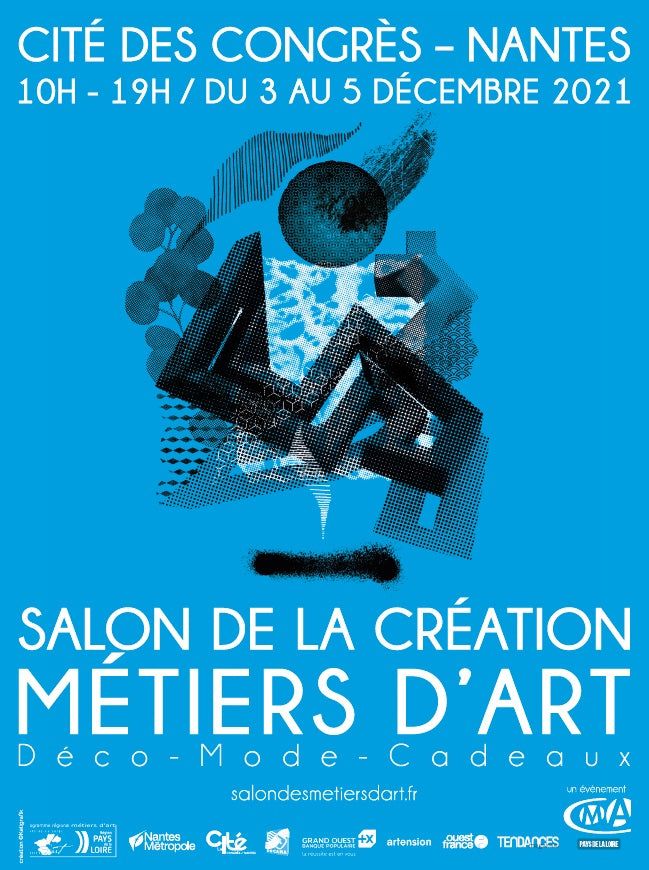 Salon de la Création Métiers d'Art, les 3, 4 & 5 décembre 2021, à la Cité des Congrès de Nantes..