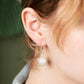Boucles d'oreilles Gouttes Perle blanche et Argent