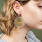 Boucles d'oreilles Rosaces Argent et Or, Grand format